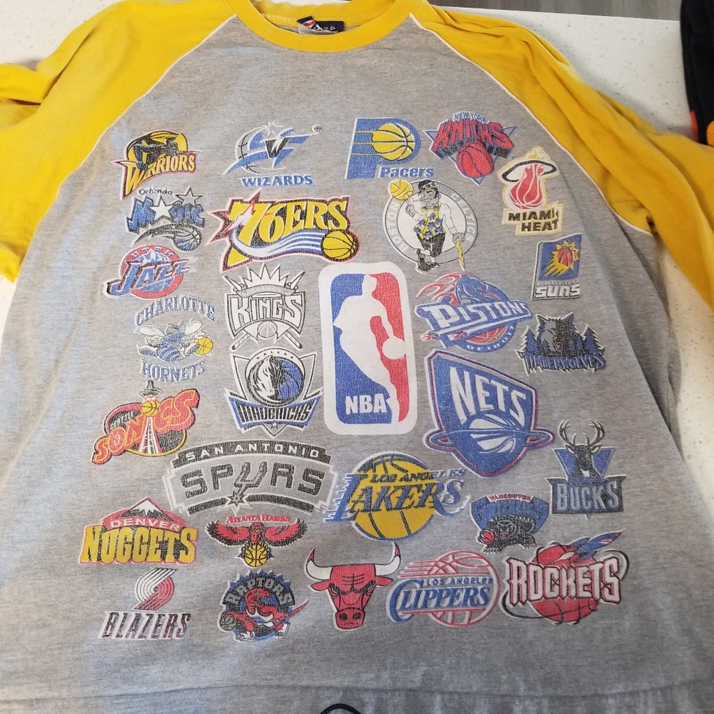 NBA Logo/Allstar 1990s Rare Long Sleeve Shirt Sz. XXL
